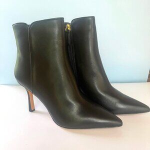 J Crew Pointed-toe ankle boots in black leather Size 9.5 NWT